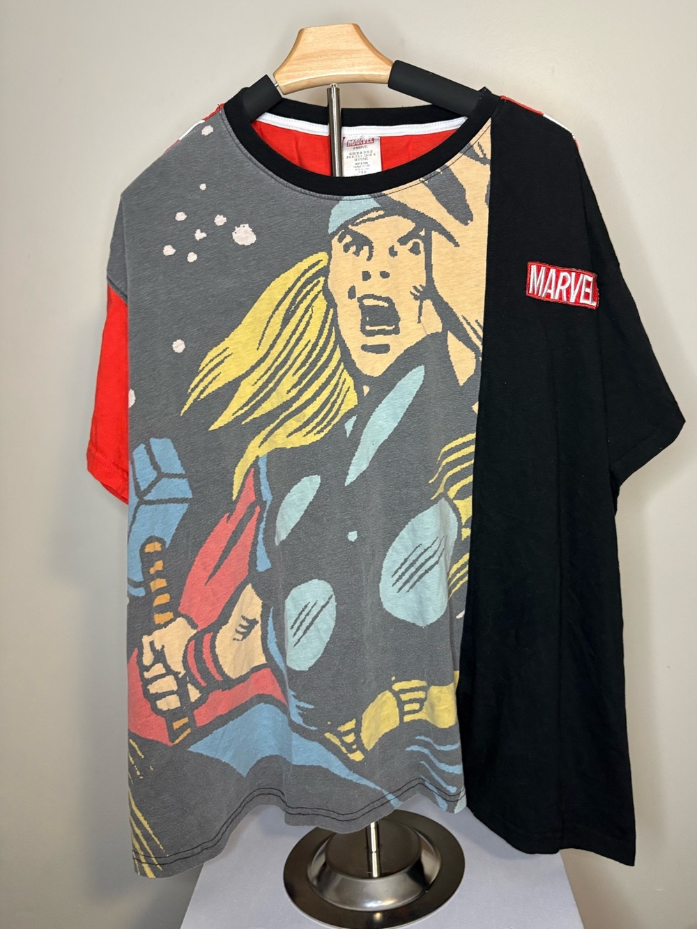 Marvel Black & Red Thor Panel Graphic Tee